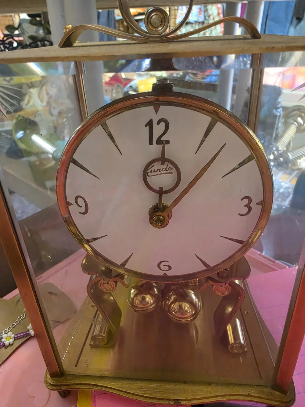 AT-1 Vintage Kundo Torson (German)Brass Anniversary Clock - Gold